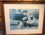 Schilderij Ot en Sien - reproductie Jetses (80x65), Ophalen of Verzenden