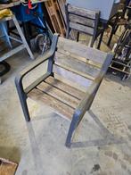 Gietijzer stoel, Tuin en Terras, Tuinsets en Loungesets, Gebruikt, Hardhout, Stoel, Ophalen