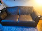 Zware leren bank 2 1/2 zits, Huis en Inrichting, Ophalen, Tweepersoons, 75 tot 100 cm, Zo goed als nieuw