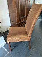 8 Rieten eetkamerstoelen Loom, Huis en Inrichting, Stoelen, Ophalen, Zo goed als nieuw, Bruin, Vijf, Zes of meer stoelen