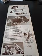 Advertentie Renault 4 rij vrij 1955, Ophalen of Verzenden, Zo goed als nieuw, Auto's