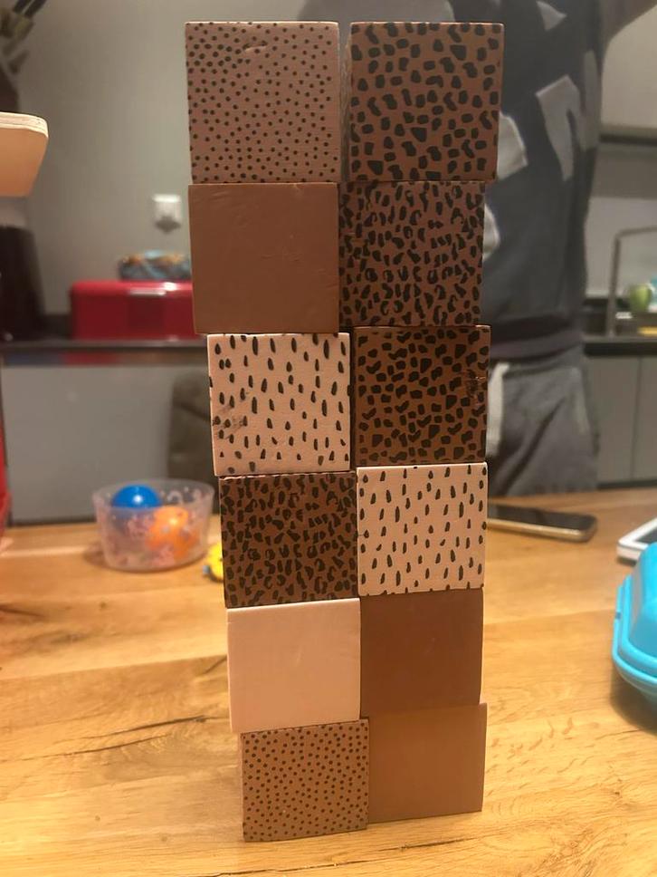 Vanpauline Foam Blokken - 12 stuks roze, Kinderen en Baby's, Speelgoed | Bouwstenen, Gebruikt, Overige merken, Ophalen of Verzenden