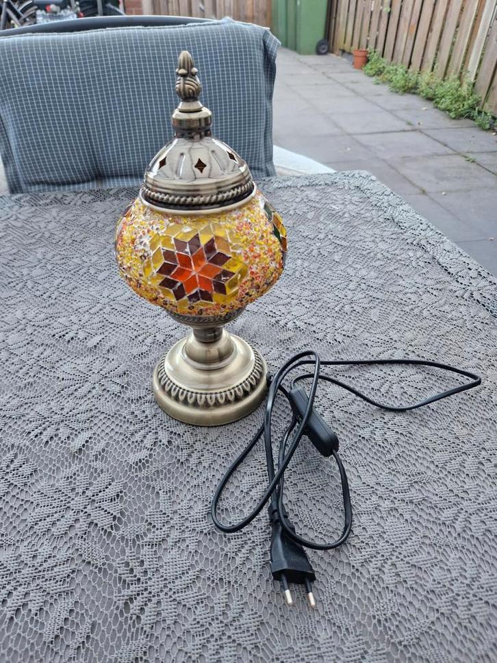 Oosterse Mozaïek Tafellamp, Antiek en Kunst, Antiek | Lampen, Ophalen of Verzenden