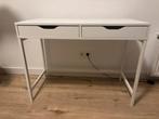 Bureau wit Ikea, Ophalen, Zo goed als nieuw, 25 tot 50 cm, Rechthoekig