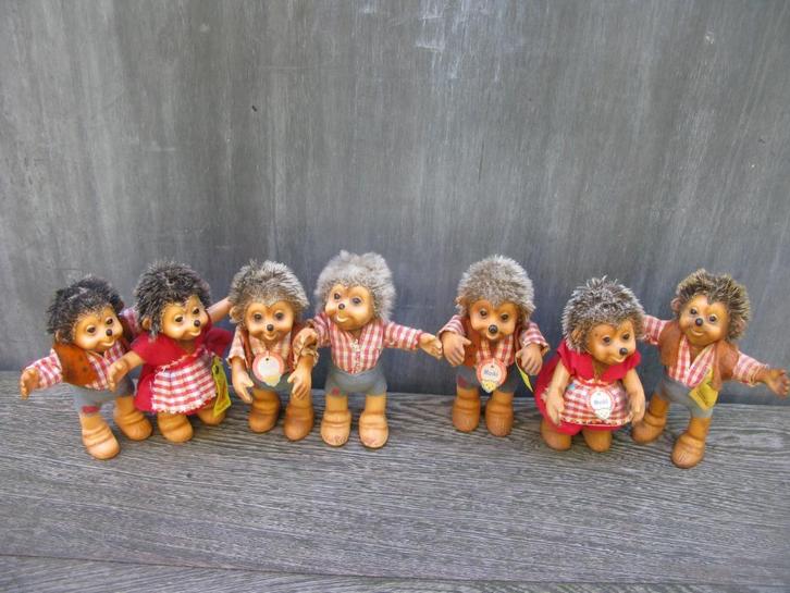 7 STEIFF EGELTJES MUCKI + MACKI  1960, Antiek en Kunst, Antiek | Speelgoed, Ophalen of Verzenden