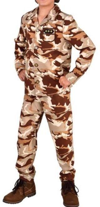 Leuk bruin/beige/wit LEGER/DESERT STORM pak - Sint tip (1), Kinderen en Baby's, Carnavalskleding en Verkleedspullen, Nieuw, Jongen of Meisje