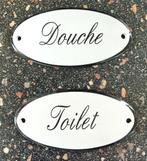 Emaille naamplaatjes twee stuks NIEUW, Ophalen of Verzenden