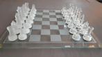 Glazen schaakbord 35 x 35 cm, Hobby en Vrije tijd, Gezelschapsspellen | Bordspellen, Een of twee spelers, Zo goed als nieuw, Ophalen