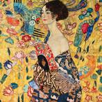 Tegel Gustav Klimt-Dame met waaier 13X13cm, Antiek en Kunst, Ophalen of Verzenden