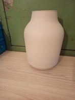 beige glazen vaas 32cm, Ophalen, Overige kleuren, Minder dan 50 cm, Glas