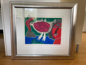 Corneille zeefdruk 83 x 73 cm. 102/200 Top ingelijst. beschikbaar voor biedingen