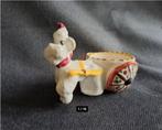 Vintage 1950's Dog Pulling Cart Ceramic - mini Plant Pot, Ophalen of Verzenden, Gebruikt, Dier