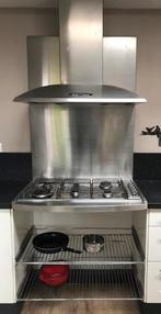 Smeg kookplaat, 5 pits, Pelgrim afzuigkap en 2 pannenrekken, Ophalen, Gebruikt, Wandschouwkap
