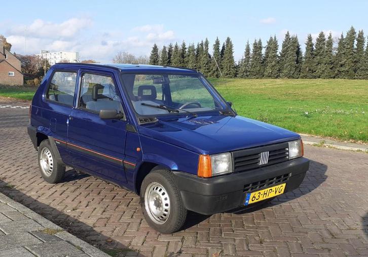 Fiat Panda, Auto's, Fiat, Particulier, Panda, Metallic lak, Open dak, Radio, Benzine, Hatchback, Handgeschakeld, Blauw, Blauw