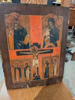 Antieke ikoon 32x39 cm. € 245., Antiek en Kunst, Ophalen of Verzenden