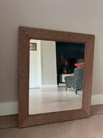 Vierkante spiegel met houten frame, Huis en Inrichting, Woonaccessoires | Spiegels, Ophalen, Minder dan 50 cm, Gebruikt, Vierkant