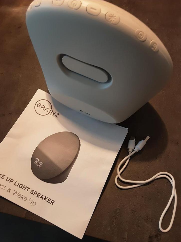 Brainz Wake Up Light Speaker - Nieuwstaat, Huis en Inrichting, Lampen | Overige, Zo goed als nieuw, Ophalen of Verzenden