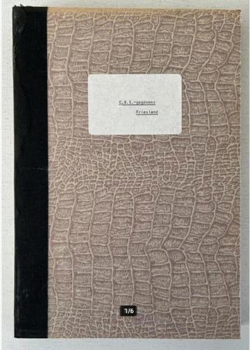 Centraal Bureau Statistieken - Friesland (1881 tm 1948) beschikbaar voor biedingen