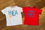 2 T-shirts Hema maat 86/92 rood, wit, zee, Gebruikt, Jongetje of Meisje, Ophalen of Verzenden, Hema