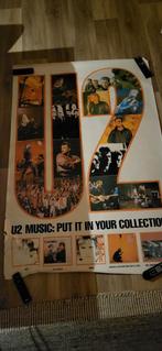 Vintage poster U2 music put it in your collection, Ophalen, Gebruikt, Poster, Artwork of Schilderij