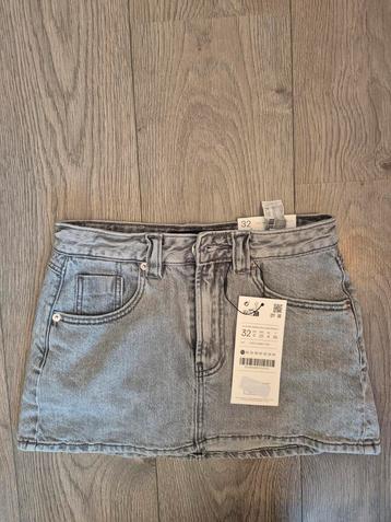 Stradivarius Spijkerrok Grijs - Maat 32 (XS) beschikbaar voor biedingen