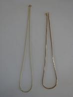 ketting double 45 cm + 50 cm, Ophalen of Verzenden, Zo goed als nieuw, Goud, Overige materialen