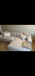 Mooie beige/ off white hoekbank, Ophalen, Zo goed als nieuw, Stof
