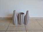 Set van 3 vazen - Modern Design, Gebruikt, Overige kleuren, Aardewerk of Porselein, Ophalen of Verzenden