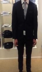 zwarte 3 delig pak maat S/M  galapak trouwpak sollicitatiepa, Onbekend, Zwart, Ophalen of Verzenden, Zo goed als nieuw