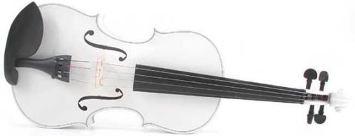 Nieuwe viool! wit, compleet met koffer, hars en strijkstok, Muziek en Instrumenten, Strijkinstrumenten | Violen en Altviolen, Nieuw