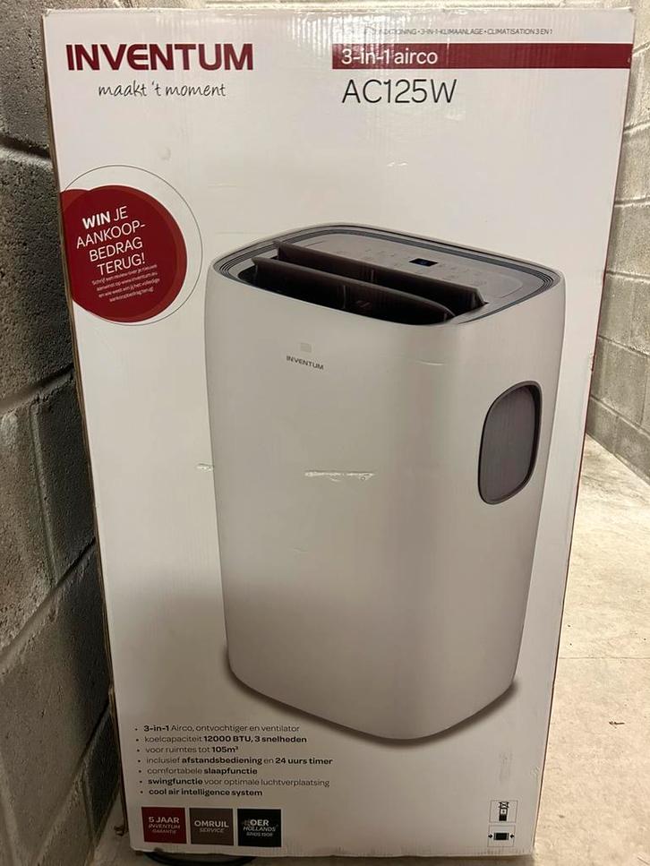 Inventum AC125W - Mobiele airconditioner - 3-in-1 functie, Witgoed en Apparatuur, Airco's, Zo goed als nieuw, Mobiele airco, 100 m³ of groter