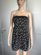 B534 DEPT: jurk jurkje strapless zwart/wit Maat S=36, Kleding | Dames, Jurken, Ophalen of Verzenden, Zo goed als nieuw, Maat 36 (S)