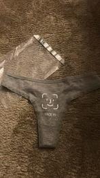 Super leuke string met opdruk Maat S Kleur grijs Nieuw, Ophalen of Verzenden, Grijs, String