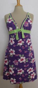 Paarse bloemen print jurk/strandjurk van Cyell! M, Maat 38/40 (M), Verzenden, Paars, Zo goed als nieuw