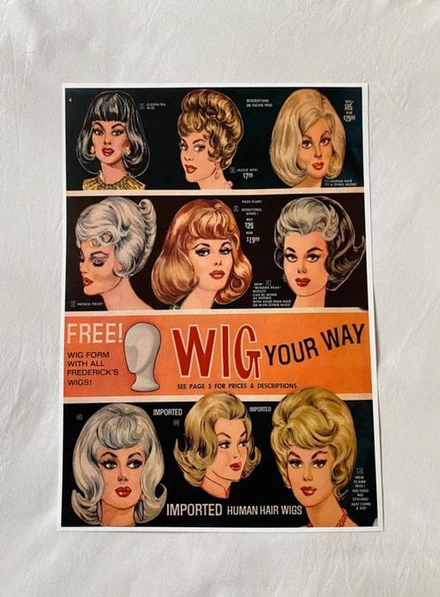 Wig your Way poster, Verzamelen, Retro, Huis en Inrichting, Ophalen of Verzenden