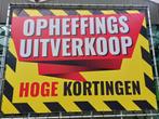 Diverse opheffingsuitverkoop reclame materiaal, Ophalen, Zo goed als nieuw, Reclamebord