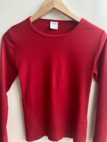 Rode rib longsleeve, shirt van Zara mt. 152  beschikbaar voor biedingen