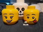 3 Lego Opbergdozen Hoofden - ZGAN, Ophalen of Verzenden, Zo goed als nieuw, Lego