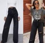 Zara Zwart Ripped Jeans size 42, Kleding | Dames, Ophalen of Verzenden, Zo goed als nieuw, W33 - W36 (confectie 42/44), Zara
