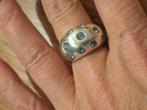 YSL zilveren ring met aquamarijn en topaas maat 19, Sieraden, Tassen en Uiterlijk, Ringen, Gebruikt, Verzenden, 19 tot 20, Met edelsteen