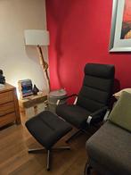 Mooie, stoere, grijze relaxfauteuil, Ophalen, Zo goed als nieuw, Stof