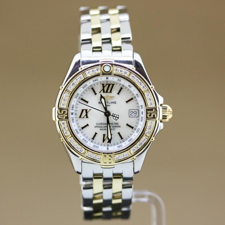 Breitling B-Class D67365 Diamant, Sieraden, Tassen en Uiterlijk, Horloges | Dames, Gebruikt, Polshorloge, Overige merken, Staal