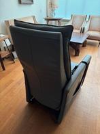 Elektische relax fauteuil blauw, Huis en Inrichting, Fauteuils, Ophalen, Gebruikt, 50 tot 75 cm, Leer