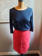 Rood h&m katoenen rok 2 zakken, Gedragen, Knielengte, Maat 38/40 (M), H&M