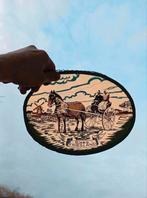 Vintage raamdecoratie glas in lood, Ophalen of Verzenden