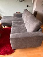 Bank met longchair kleur staalgrijs moet zsm weg!, Huis en Inrichting, Banken | Sofa's en Chaises Longues, Ophalen, Gebruikt, Driepersoons