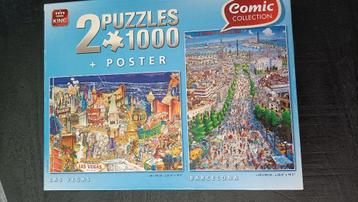 King Comic collection Las Vegas en Barcelona 2x 1000 stukjes beschikbaar voor biedingen