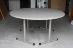 Ideale ronde eettafel in 2 delen halfrond kantoor kantine, Huis en Inrichting, Ophalen, Gebruikt, Metaal