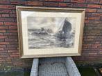 Gerhard Munthe, Botters op een ruwe zee, Antiek en Kunst, Ophalen of Verzenden