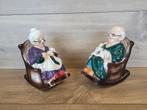 Set spaarpotten van een opa en oma in schommelstoel, Verzamelen, Spaarpotten, Gebruikt, Niks, Steen, Aardewerk of Keramiek, Ophalen of Verzenden